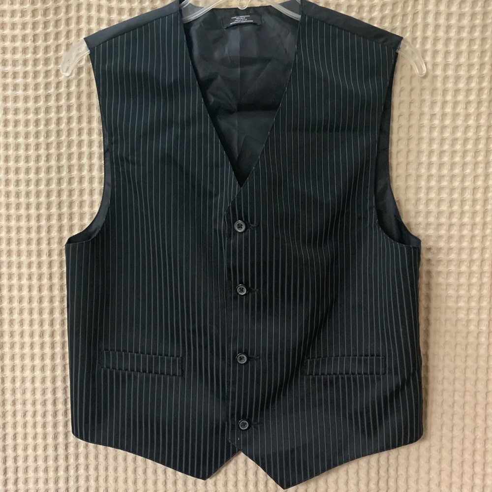 Pinstriped suit vest